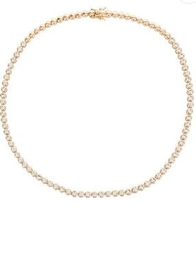 Lili Claspe 'Reese' Tennis Necklace in Gold